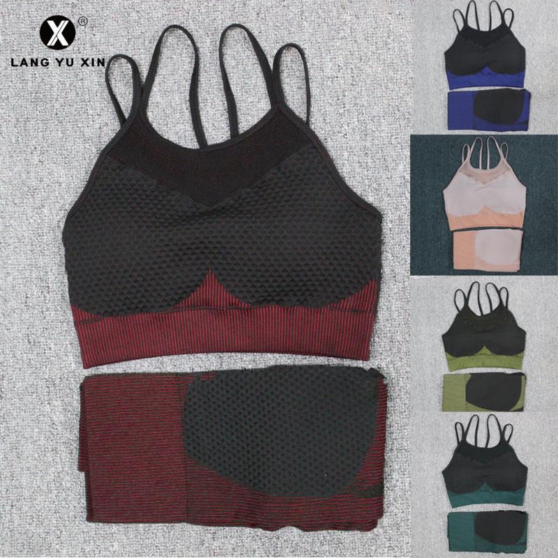 Seamless Yoga Suit Ladies Fitness Clothes 2 Piece set Sexy Bra High Waist Leggings Fitness Running Sportswear, Green bra
Seamless Yoga Suit Ladies Fitness Clothes 2 Piece set Sexy Bra High Waist Leggings Fitness Running Sportswear, Green bra