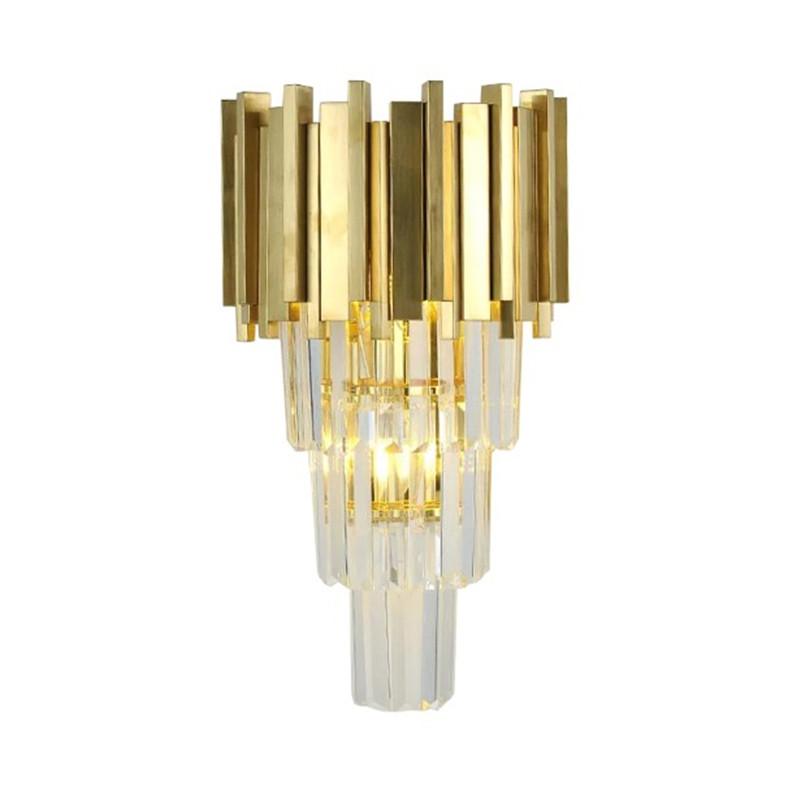 Modern Luxury Gold Metal Crystal Led Wall Lamp E14 Candle Bulb Wall Light Bedside Sconces Crystal Indoor Lighting Lamp
Modern Luxury Gold Metal Crystal Led Wall Lamp E14 Candle Bulb Wall Light Bedside Sconces Crystal Indoor Lighting Lamp