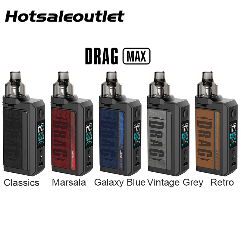 VOOPOO DRAG Max 177W TC Kit Powered by Dual 18650 Batteries and 4.5ml PNP Tank with PNP Coils 100% Original, Classic
VOOPOO DRAG Max 177W TC Kit Powered by Dual 18650 Batteries and 4.5ml PNP Tank with PNP Coils 100% Original, Classic