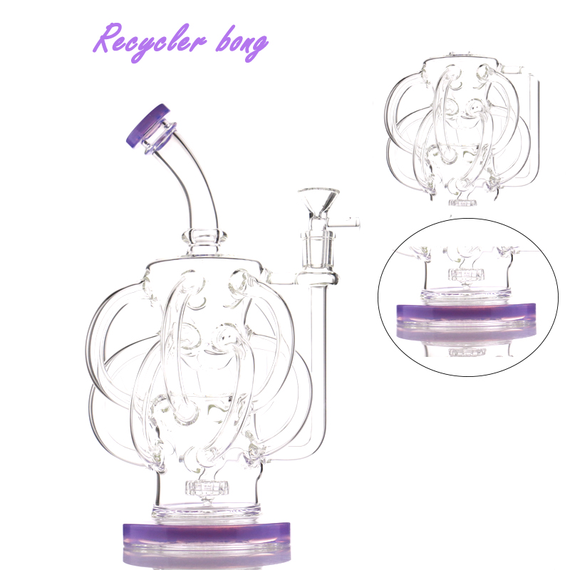 Hookahs 12 Recyclers Tube Dab Oil Rig Cyclone Glass Bong Water Pipes With 14mm Female Joint
Hookahs 12 Recyclers Tube Dab Oil Rig Cyclone Glass Bong Water Pipes With 14mm Female Joint