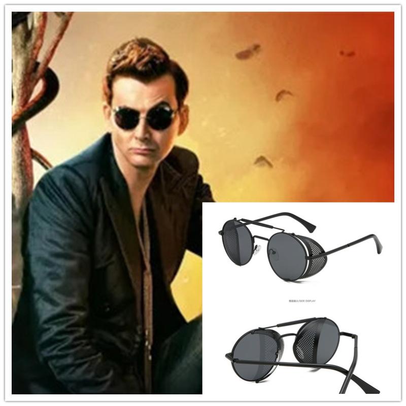 Good Omens Devil Crowley David Tennant Sunglasses Cosplay Props Retro Round Metal Sunglasses Steampunk Men Women Glasses 6 Color
Good Omens Devil Crowley David Tennant Sunglasses Cosplay Props Retro Round Metal Sunglasses Steampunk Men Women Glasses 6 Color