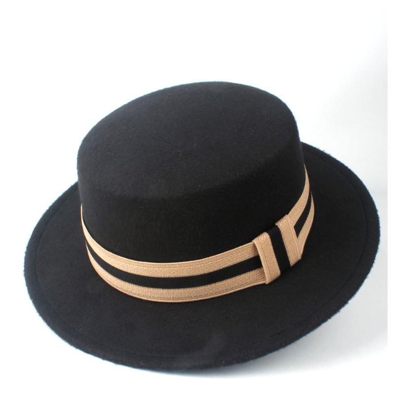 Men Women Wool Flat Top Hat Wide Brim Jazz Hat Fedora Wool Trilby Size 56-58CM, Black
Men Women Wool Flat Top Hat Wide Brim Jazz Hat Fedora Wool Trilby Size 56-58CM, Black