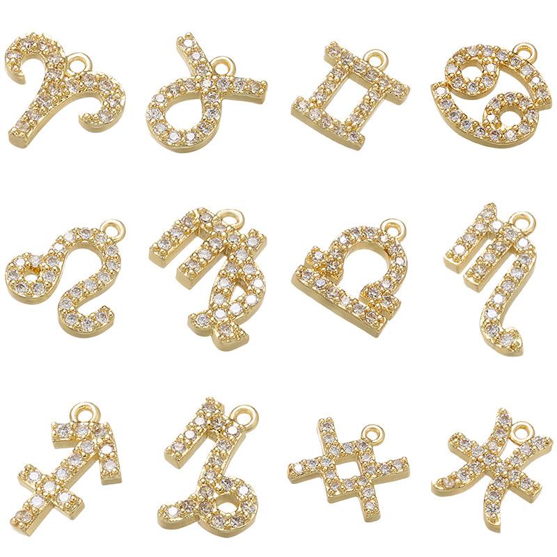 1pcs Twelve Constellation Zodiac Charms Crystal cz Pendant DIY Necklace For Jewelry Making Accessories
1pcs Twelve Constellation Zodiac Charms Crystal cz Pendant DIY Necklace For Jewelry Making Accessories