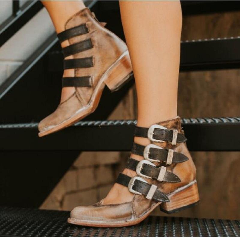 Spring autumn pu leather women gladiator shoes mid heels buckle strap vintage ankle pumps ladies plus size zapatos de mujer, Black 
Spring autumn pu leather women gladiator shoes mid heels buckle strap vintage ankle pumps ladies plus size zapatos de mujer, Black