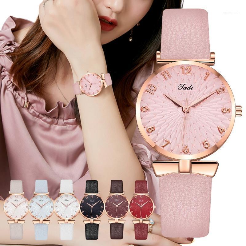 Women Top Style Minimalist Calendar Leather Belt Watch Famous Ladies Analog Quartz WristWatch1