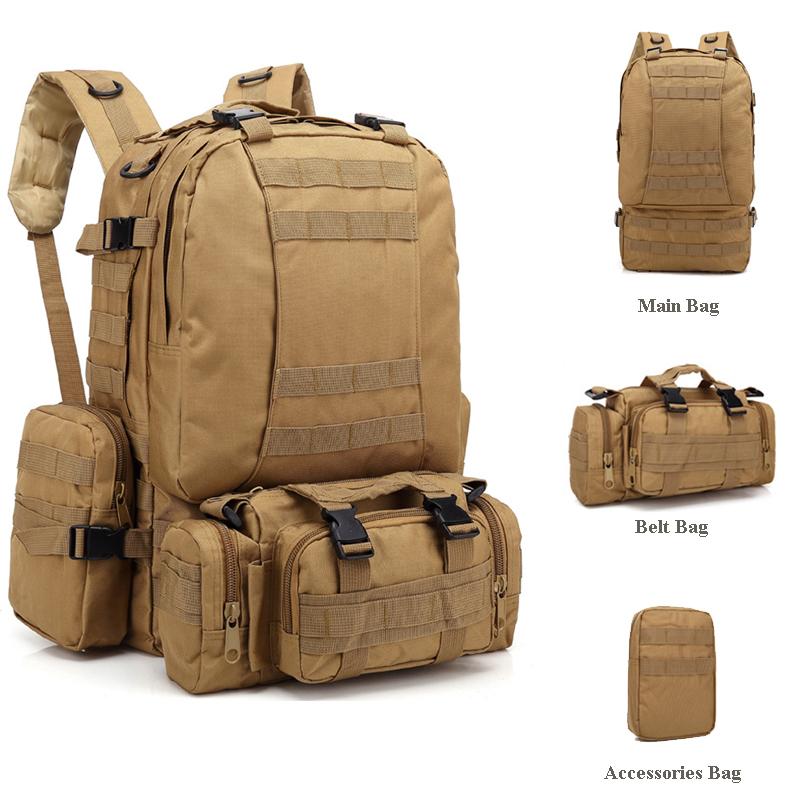 Large Capacity Molle Tactical Backpacks Hunting Backpack Army Shoulder Bag Travel Hiking Backpacks 50L, Black
Large Capacity Molle Tactical Backpacks Hunting Backpack Army Shoulder Bag Travel Hiking Backpacks 50L, Black