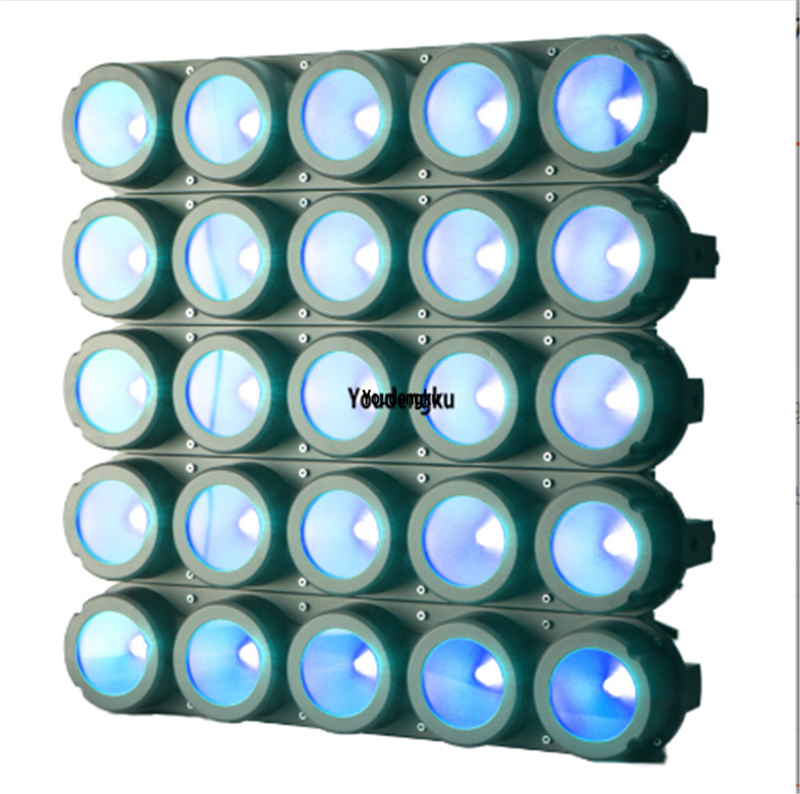 4pcs High brightness Outdoor 25 x 30w RGBA 4IN1 COB Strobe LED DMX Matrix Blinder Waterproof DJ Event Stage Wash Light