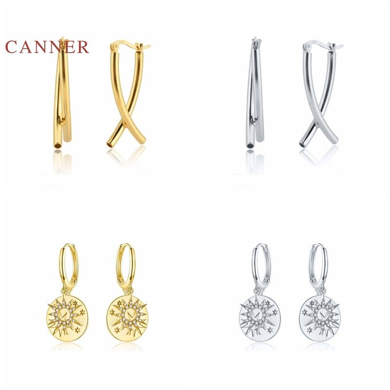 Hoop & Huggie CANNER Earrings For Women 925 Sterling Silver Pendientes Ins Wind Oval Cross Hoops Zircon Korean Fine Jewelry Joyero
Hoop & Huggie CANNER Earrings For Women 925 Sterling Silver Pendientes Ins Wind Oval Cross Hoops Zircon Korean Fine Jewelry Joyero