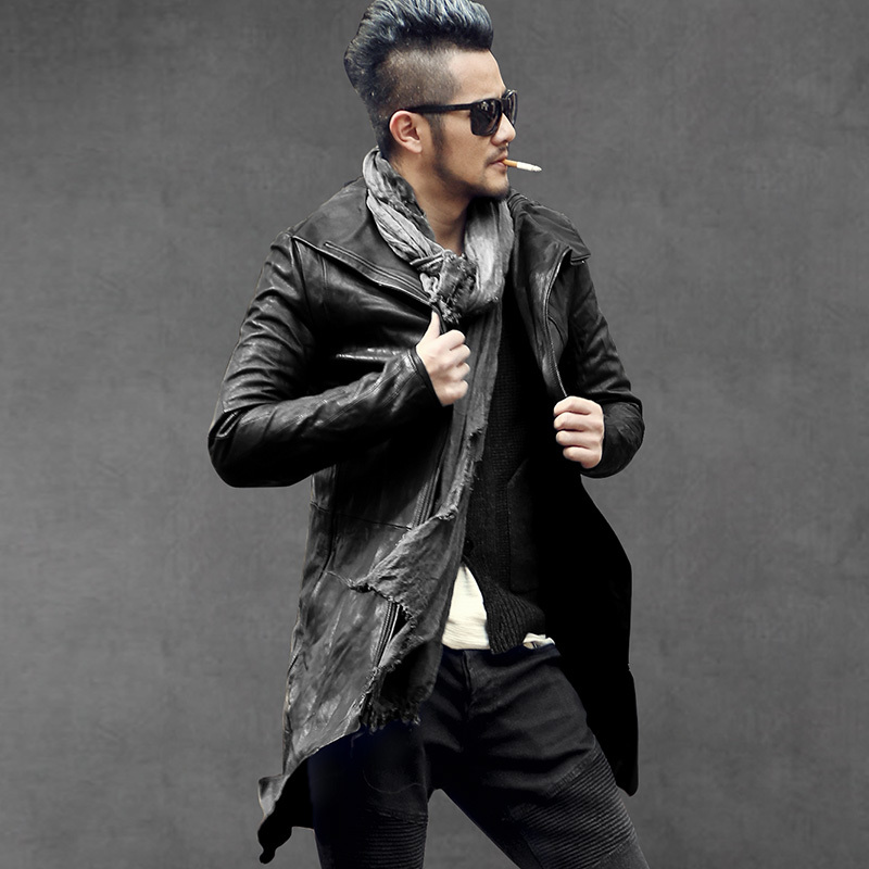 2019 Men cut head layer sheepskin long genuine metrosexual man fashion top quality European style leather jacket, Black
2019 Men cut head layer sheepskin long genuine metrosexual man fashion top quality European style leather jacket, Black