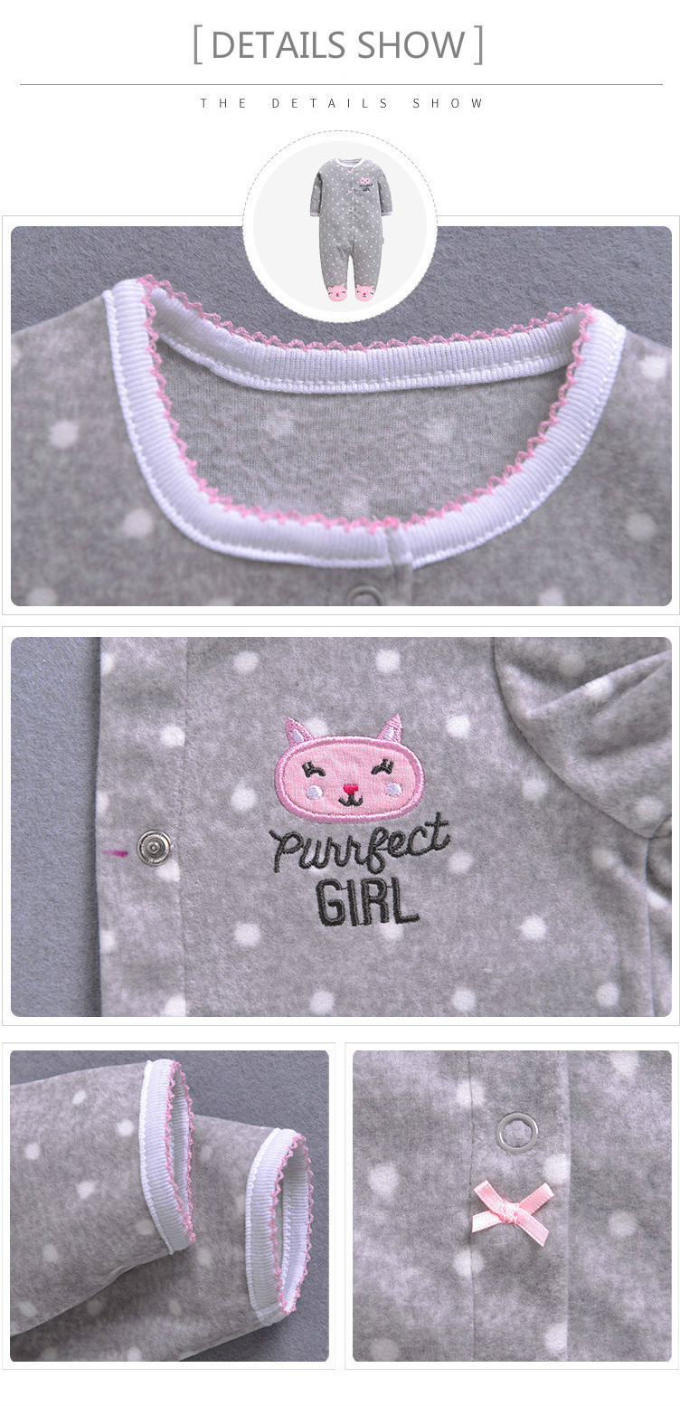 Newborn polar fleece romper spring baby boy jumpsuit 0-3 months baby girl clothes infant onesie baby boys clothing 201027