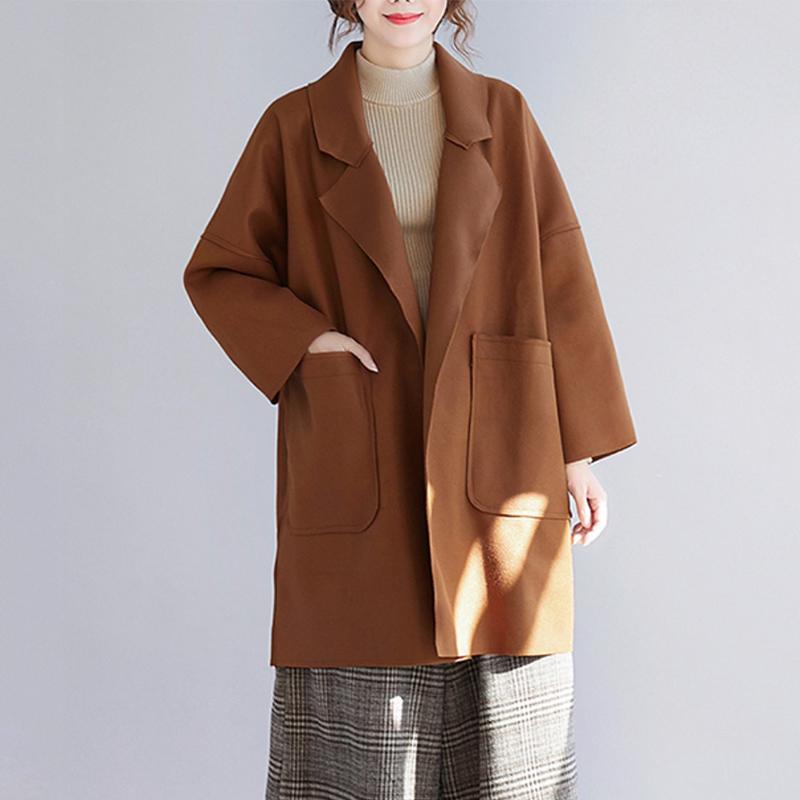 2020 New Autumn Winter Women Woolen Coat Medium long Loose Woolen Jacket Elegant Trench 240 pounds fat MM can wear cc1278, Photo color
2020 New Autumn Winter Women Woolen Coat Medium long Loose Woolen Jacket Elegant Trench 240 pounds fat MM can wear cc1278, Photo color