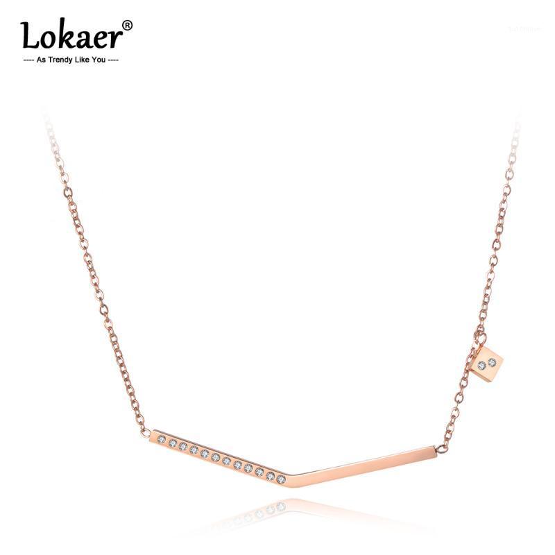 Lokaer Trendy Mosaic Zircon Stainless Steel Chain Pendant Necklace Rose Gold Geometry Chokers Necklaces For Women N190501
Lokaer Trendy Mosaic Zircon Stainless Steel Chain Pendant Necklace Rose Gold Geometry Chokers Necklaces For Women N190501