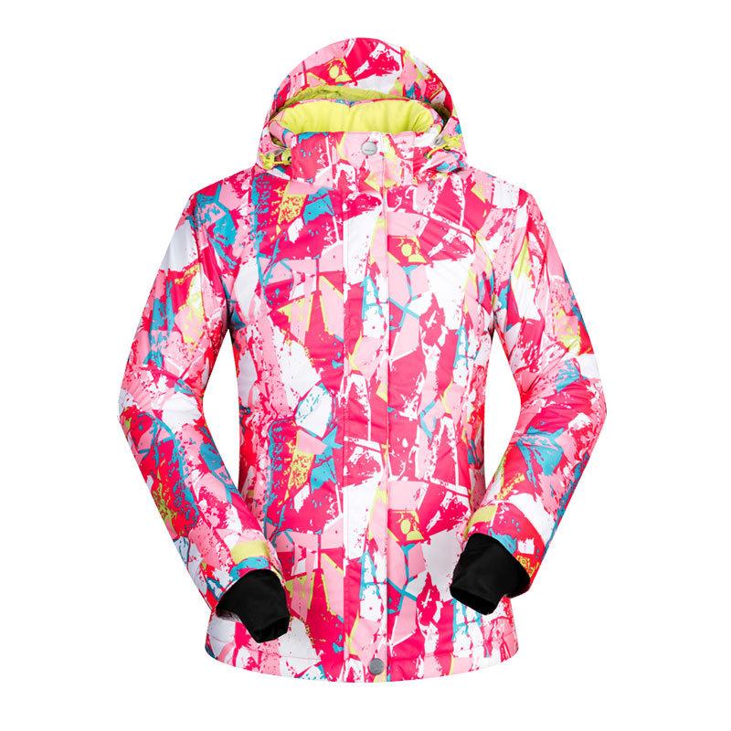 2020 Women Ski Jacket Snowboard Clothing Windproof Waterproof Outdoor Sport Wear Winter Clothing Female Ski Coat Hooded, Rose red geometry
2020 Women Ski Jacket Snowboard Clothing Windproof Waterproof Outdoor Sport Wear Winter Clothing Female Ski Coat Hooded, Rose red geometry