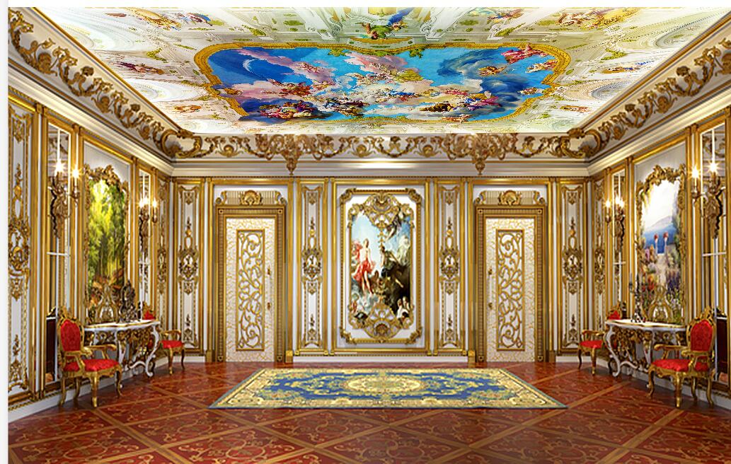 European style angel ceiling mural 3d ceiling murals wallpaper 3d murals wallpaper for living room, Blue 
European style angel ceiling mural 3d ceiling murals wallpaper 3d murals wallpaper for living room, Blue