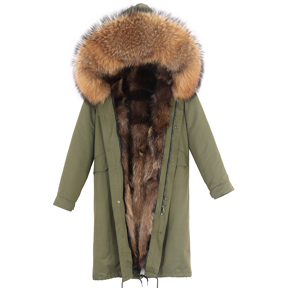 parka men Winter Jacket Hooded Nature Raccoon Lining Jackets Man Real Fur Coat 200919