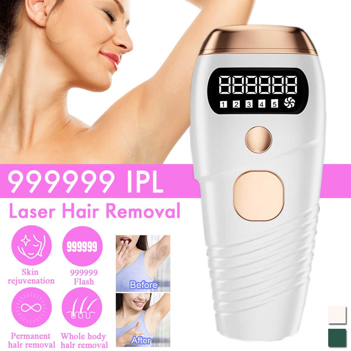 999999 Flash IPL Epilator Laser Hair Removal Recharge Women Remover Permanent Epilator Painless Epil Machine Removal Recharge
999999 Flash IPL Epilator Laser Hair Removal Recharge Women Remover Permanent Epilator Painless Epil Machine Removal Recharge