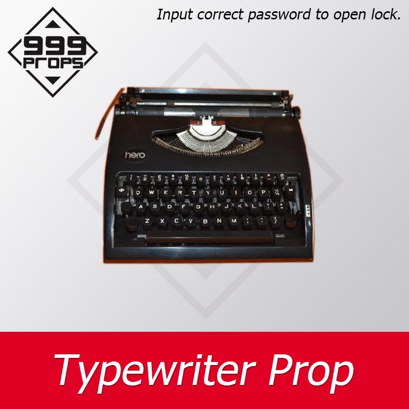 Typewriter prop escape game mechanism input correct password to unlock the door room escape devices
Typewriter prop escape game mechanism input correct password to unlock the door room escape devices