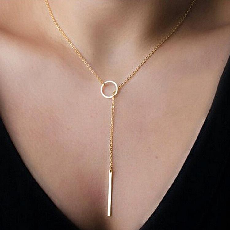 Women Minimalist chokers necklace karma Circle with bar pendant simple Gold&Silver choker Necklaces For ladies Fashion Jewelry
Women Minimalist chokers necklace karma Circle with bar pendant simple Gold&Silver choker Necklaces For ladies Fashion Jewelry