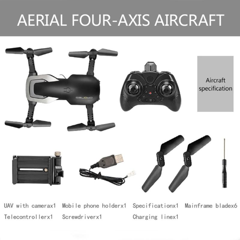 H2 2.4Ghz 720P Foldable FPV RC Quadcopter Drone Aircraft With Altitude Hold Headless Mode 360' 3D Flip One Key Start/Landing
H2 2.4Ghz 720P Foldable FPV RC Quadcopter Drone Aircraft With Altitude Hold Headless Mode 360' 3D Flip One Key Start/Landing