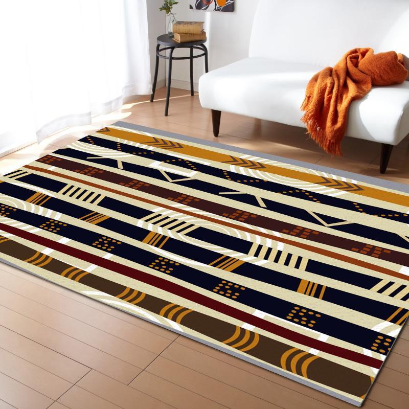 

Tribal Retro Ethnic Pattern Carpets for Living Room Bedroom Area Rug Kids Room Play Mat 3D Printed Home Large Carpet1, As pic