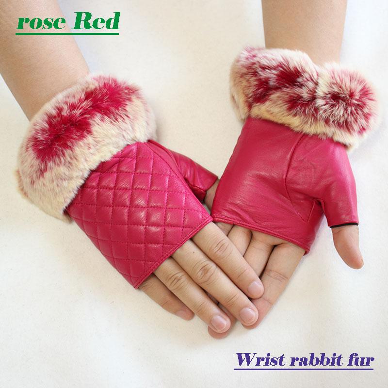 Leather half finger gloves female short fur style thin rayon lining girls riding women's driving sheepskin gloves
Leather half finger gloves female short fur style thin rayon lining girls riding women's driving sheepskin gloves