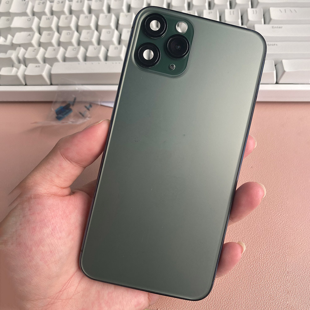 Black Back Cover Housing For iPhone X Xs Mas like 11 Pro/ 11Pro Max Aluminum Metal Back Battery Door Cover Replacement
Black Back Cover Housing For iPhone X Xs Mas like 11 Pro/ 11Pro Max Aluminum Metal Back Battery Door Cover Replacement