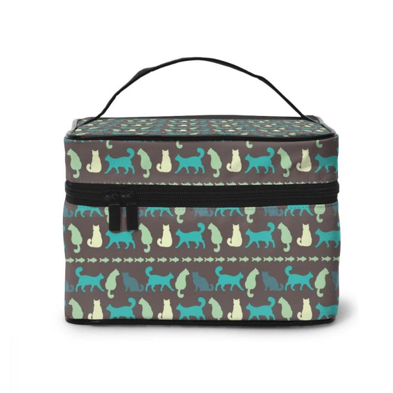 High Capacity Makeup Bag Travel Cosmetic Bag Yellow Green Cats Silhouette Beauty, One color
High Capacity Makeup Bag Travel Cosmetic Bag Yellow Green Cats Silhouette Beauty, One color