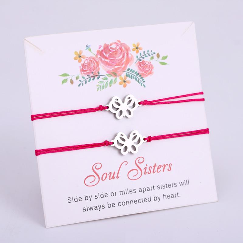 A SET- Sister Butterfly Sisters Stainless Steel Charm Bracelets Best Friends Lover Women Girl Couple Adjustable Jewelry
A SET- Sister Butterfly Sisters Stainless Steel Charm Bracelets Best Friends Lover Women Girl Couple Adjustable Jewelry