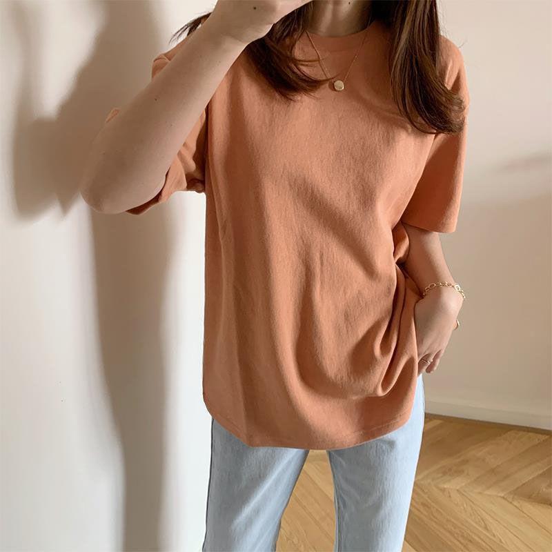 Basic Cotton T Shirt Women Summer New Oversized Solid Tees 7 Color Casual Loose Tshirt Korean O Neck Female Tops, Blue
Basic Cotton T Shirt Women Summer New Oversized Solid Tees 7 Color Casual Loose Tshirt Korean O Neck Female Tops, Blue