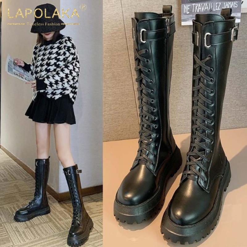 Lapolaka Design 2021 Trendy Cool Motorcycle Boots Women Shoes Platform non-slip Shoelaces Zipper INS Hot Dropship Boot Lady, Black
Lapolaka Design 2021 Trendy Cool Motorcycle Boots Women Shoes Platform non-slip Shoelaces Zipper INS Hot Dropship Boot Lady, Black