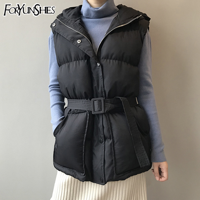FORYUNSHES Women Winter Hooded Vest Coats Warm Cotton Padded Jacket Vests Korean Fashion Belt Waistcoat Chalecos Para Mujer 210204, Beige
FORYUNSHES Women Winter Hooded Vest Coats Warm Cotton Padded Jacket Vests Korean Fashion Belt Waistcoat Chalecos Para Mujer 210204, Beige