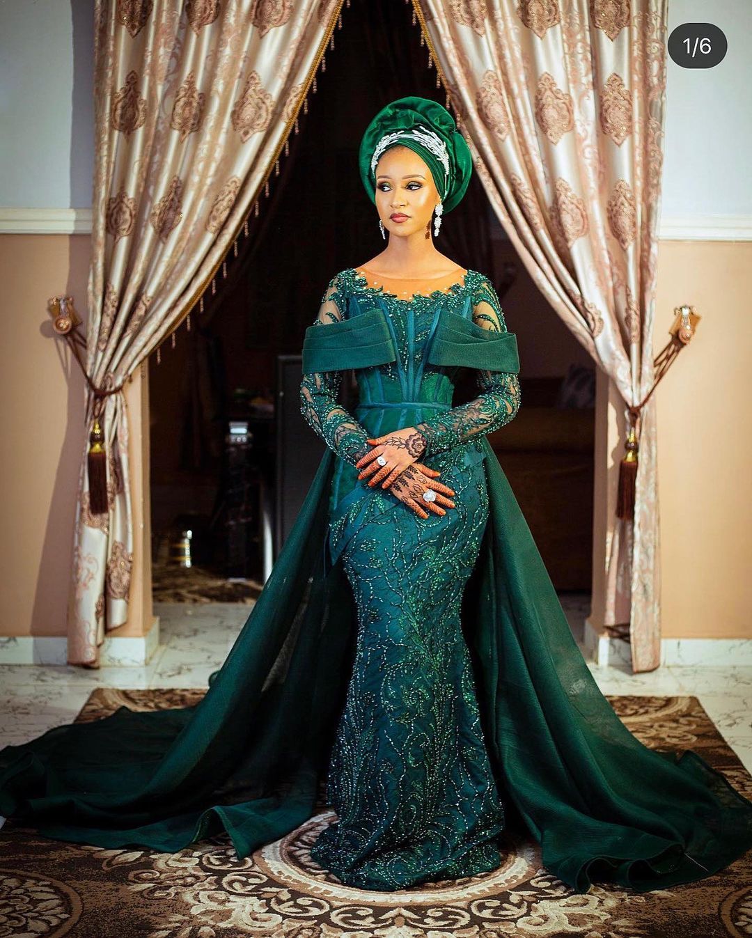 aso ebi arabic luxurious hunter green evening dresses lace beaded prom dresses mermaid formal party second reception gowns zj225