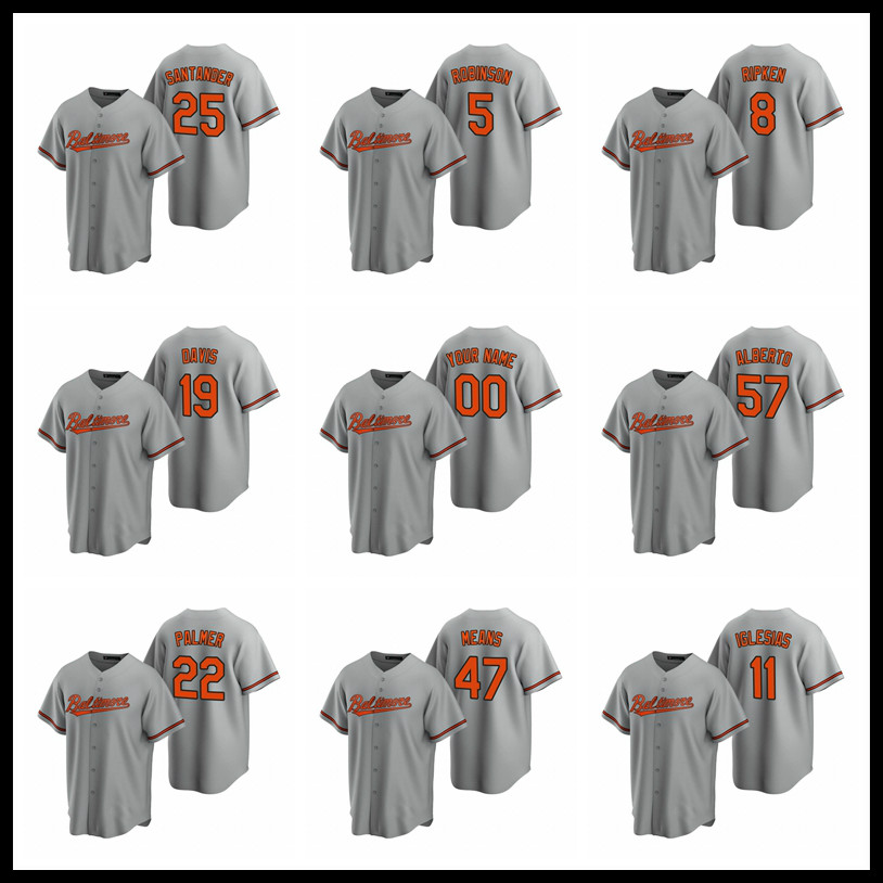 Baltimore Orioles Men's Jim Palmer Robinson Gray Alberto Road Iglesias Bleier Givens Santander Alomar Nunez Ripken Custom Jerse, Black
Baltimore Orioles Men's Jim Palmer Robinson Gray Alberto Road Iglesias Bleier Givens Santander Alomar Nunez Ripken Custom Jerse, Black