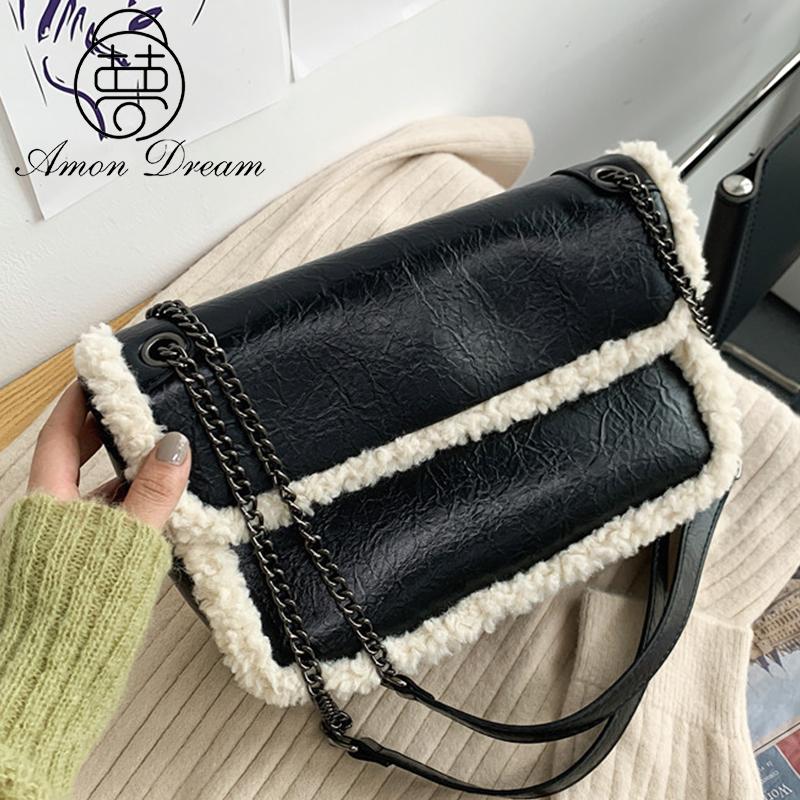 Fashion Wool Decoration PU Leather Shoulder Bags For Women 2021 Winter Warm Female Crossbody Bag Designer High Quality Handbags, Black
Fashion Wool Decoration PU Leather Shoulder Bags For Women 2021 Winter Warm Female Crossbody Bag Designer High Quality Handbags, Black