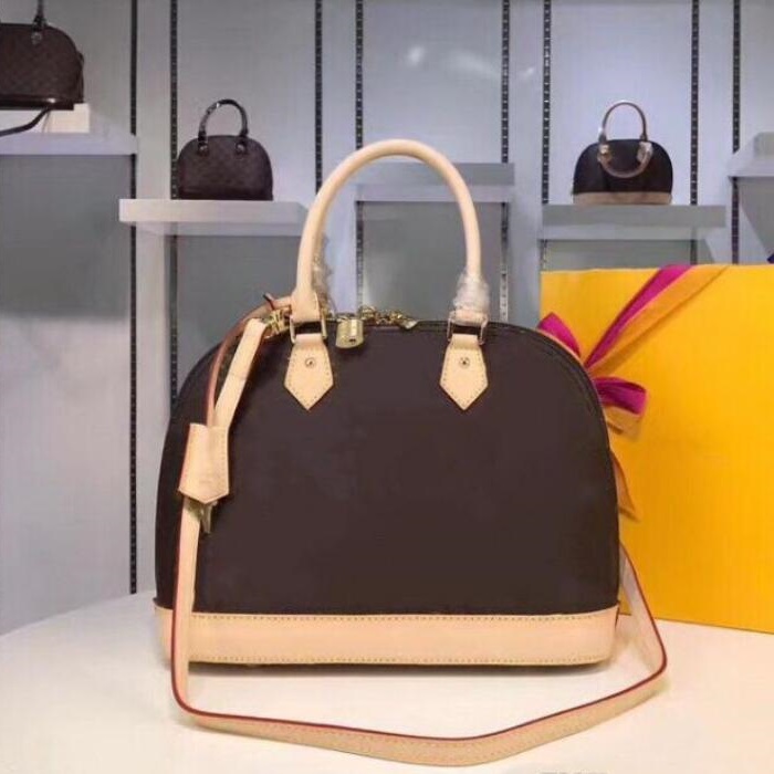 2020 Quality Women's Handbag Alma Bb Shell Bag Luxury Handle Cute Bag Damier Ebene Crossbody Bag Patent Leather Designers Shoulder Bags, Card 
2020 Quality Women's Handbag Alma Bb Shell Bag Luxury Handle Cute Bag Damier Ebene Crossbody Bag Patent Leather Designers Shoulder Bags, Card