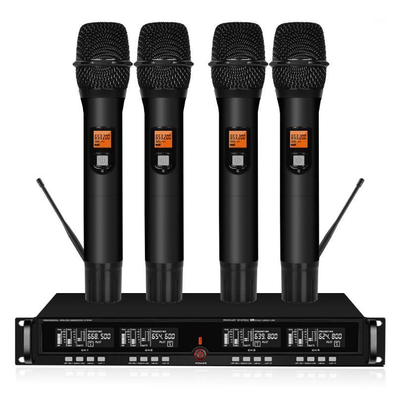 Professional UHF wireless stage microphone 4 hand-held microphone for outdoor activities family KTV karaoke party1
Professional UHF wireless stage microphone 4 hand-held microphone for outdoor activities family KTV karaoke party1