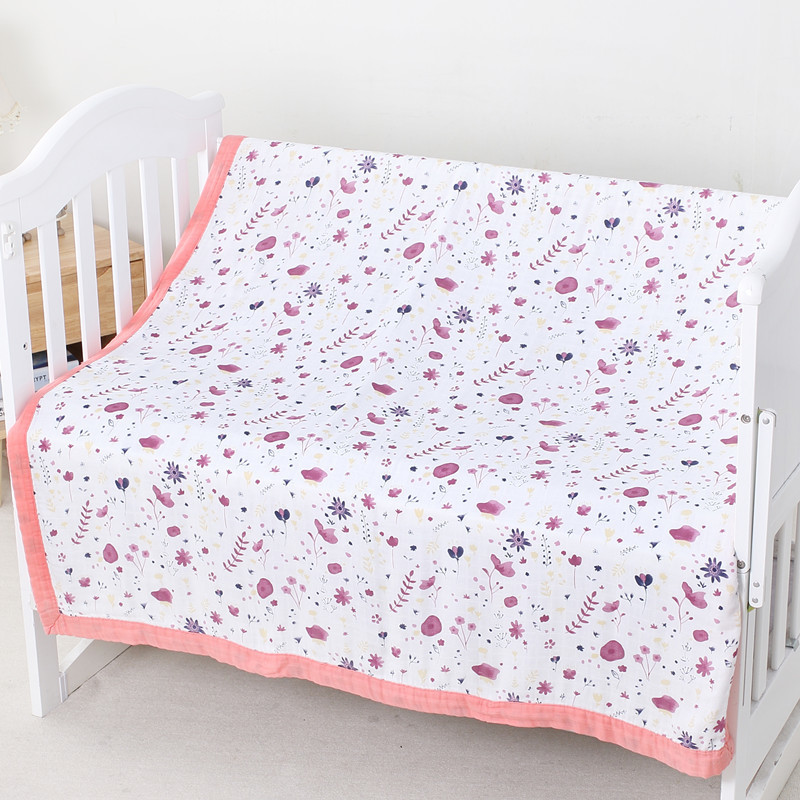 Purple four layerbaby muslin swaddle blankets quality better than Aden Anais cotton/bamboo children Blanket Infant Wrap kids bat LJ201208