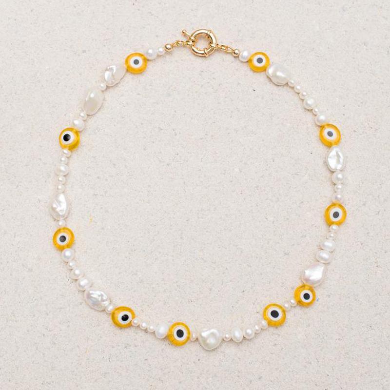 Chokers Baroque Freshwater Pearls Beaded Necklace Women Fashion Statement Jewelry Handmade Eye Beads Charm Gift For Friend
Chokers Baroque Freshwater Pearls Beaded Necklace Women Fashion Statement Jewelry Handmade Eye Beads Charm Gift For Friend