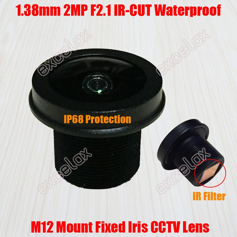 2MP 1.38mm Wide Angle View IP68 Waterproof F2.1 M12 Mount CCTV IR CUT IR Filter MTV Board Lens for Analog IP Camera by Excelax
2MP 1.38mm Wide Angle View IP68 Waterproof F2.1 M12 Mount CCTV IR CUT IR Filter MTV Board Lens for Analog IP Camera by Excelax