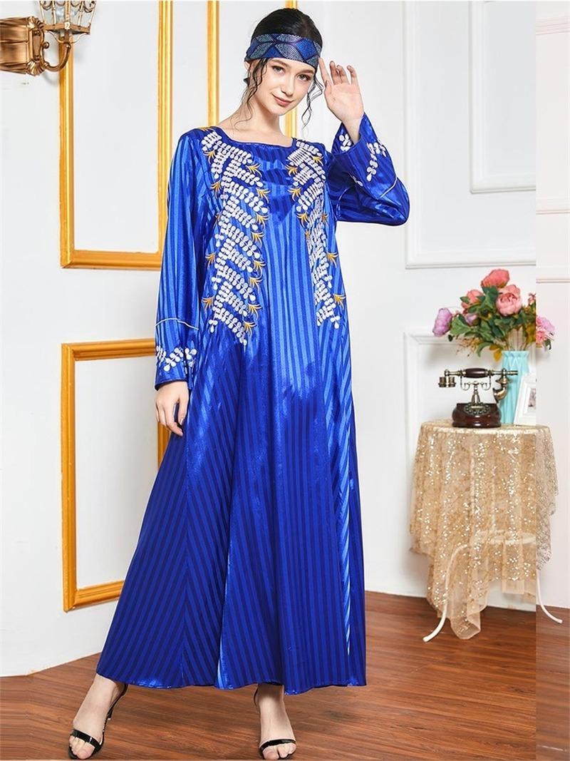 Ethnic Embroidered Maxi Dresses Blue O Neck Long Sleeve Loose Plus Size Arabic Dubai Turkey Muslim Clothes Fall 2021, Blue dress
Ethnic Embroidered Maxi Dresses Blue O Neck Long Sleeve Loose Plus Size Arabic Dubai Turkey Muslim Clothes Fall 2021, Blue dress