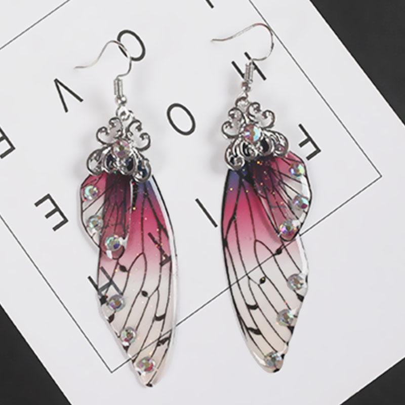 Fancy Gradient Purple Butterfly Wing Earrings Fairy Tale Butterfly Glittering Bridal Drop Earrings Women Accessories LB
Fancy Gradient Purple Butterfly Wing Earrings Fairy Tale Butterfly Glittering Bridal Drop Earrings Women Accessories LB
