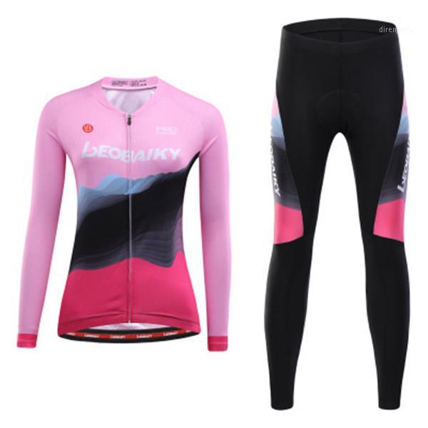 Long sleeve cycling jersey sets Racing wear Female bike clothes kit dress BIB pants bicycle clothing suit MTB mallot1, As pic
Long sleeve cycling jersey sets Racing wear Female bike clothes kit dress BIB pants bicycle clothing suit MTB mallot1, As pic