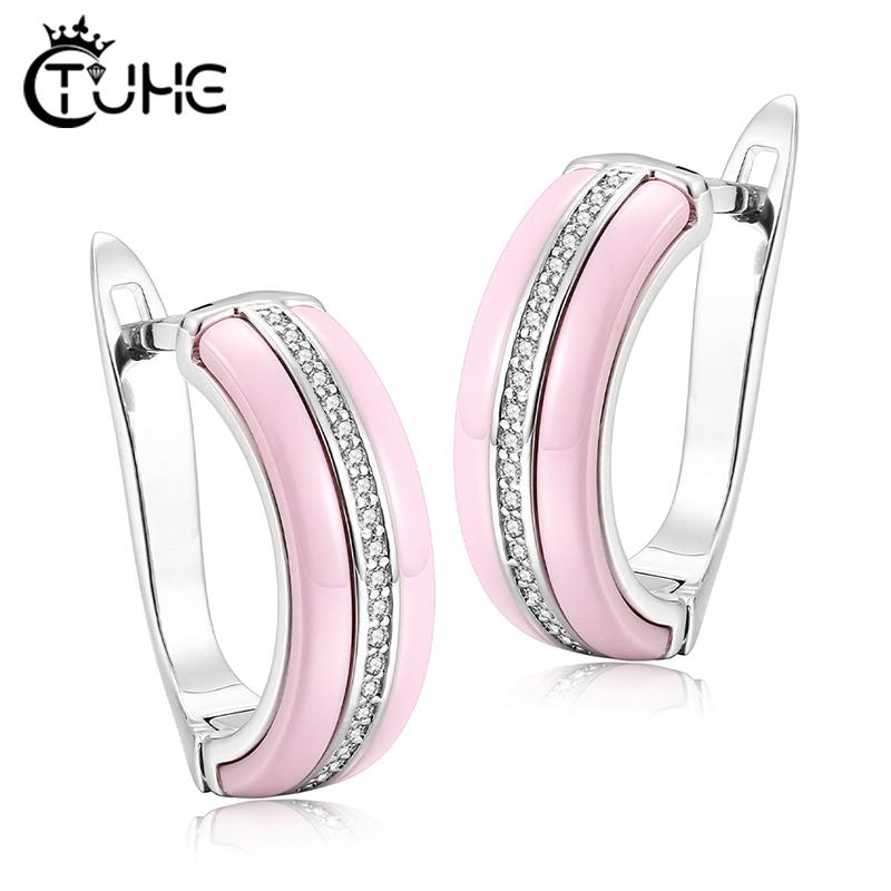 Stud Fashion Ceramic Wedding Earring Clip Up Cubic Zirconia For Women Ear Jewlery Black White Pink Health
Stud Fashion Ceramic Wedding Earring Clip Up Cubic Zirconia For Women Ear Jewlery Black White Pink Health