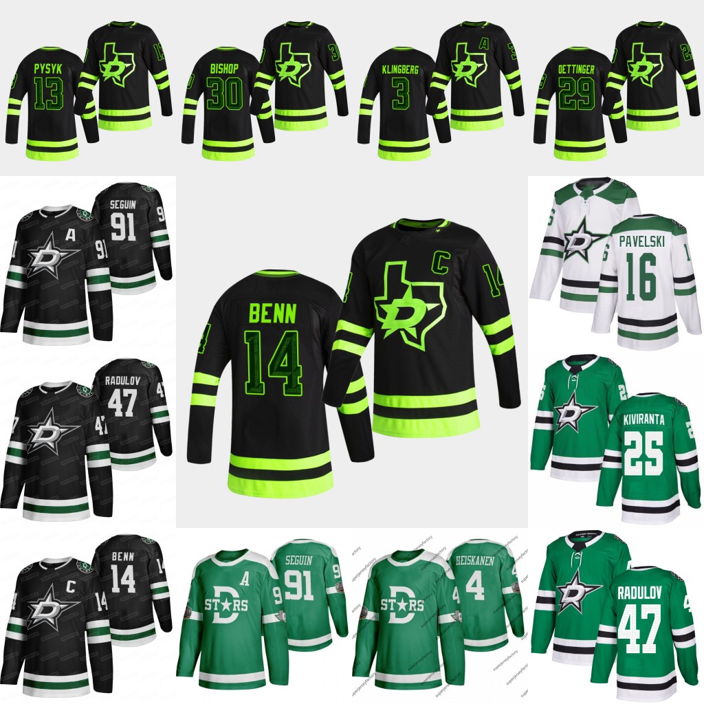 Dallas Stars 2021 Blackout Third Uniform Tyler Seguin Jamie Benn Kiviranta Miro Heiskanen John Klingberg Alexander Radulov Pysyk Jersey, Youth 2021 classic jersey
Dallas Stars 2021 Blackout Third Uniform Tyler Seguin Jamie Benn Kiviranta Miro Heiskanen John Klingberg Alexander Radulov Pysyk Jersey, Youth 2021 classic jersey