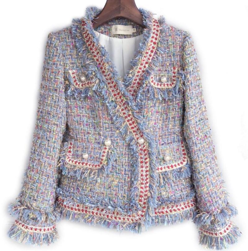 women small fragrance Fashion Elegant Bead Vintage Coarse Tweed Winter Casual Woolen Overcoat Coat Winter Jacket, Blue
women small fragrance Fashion Elegant Bead Vintage Coarse Tweed Winter Casual Woolen Overcoat Coat Winter Jacket, Blue