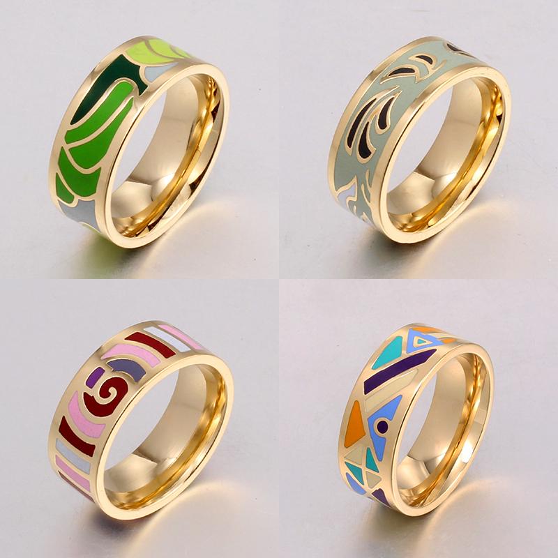 New Brand Exclusive Beautiful Geometry Color Vintage Enamel Ring 0.8cm Width gold Rings for Women Ethnic Jewelry Promotions
New Brand Exclusive Beautiful Geometry Color Vintage Enamel Ring 0.8cm Width gold Rings for Women Ethnic Jewelry Promotions
