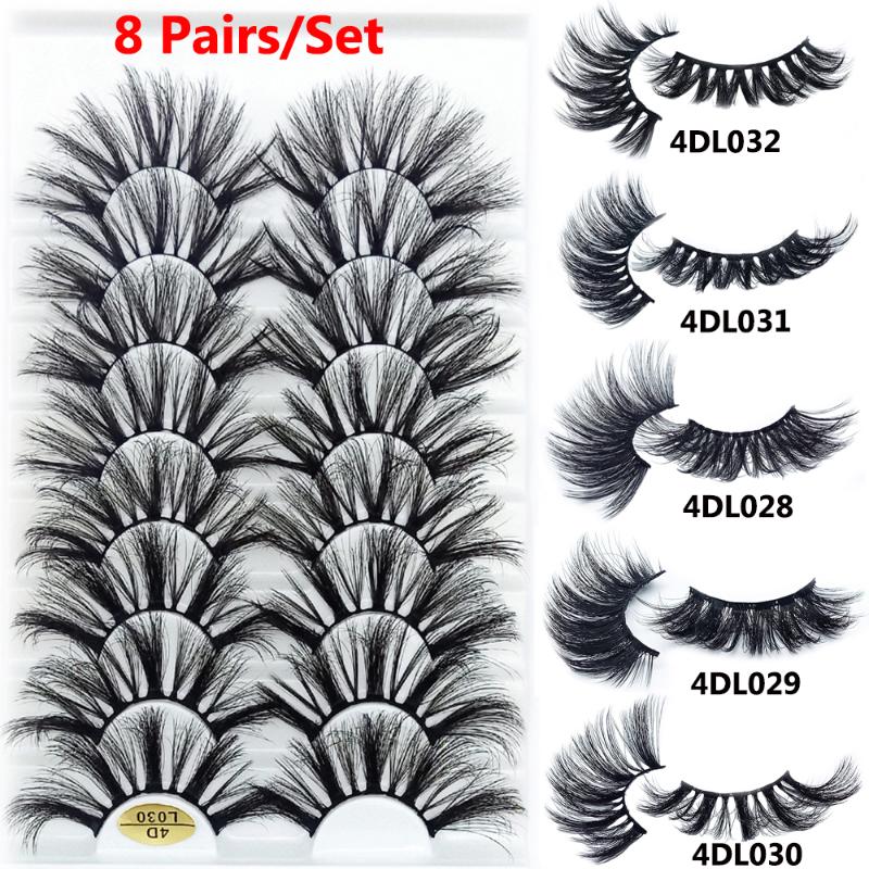 25mm 8Pairs 4D Mink False Eyelashes Natural Wispies Fluffy Eyelashes Extension Full Volume Lashes Handmade SKONHE-002
25mm 8Pairs 4D Mink False Eyelashes Natural Wispies Fluffy Eyelashes Extension Full Volume Lashes Handmade SKONHE-002