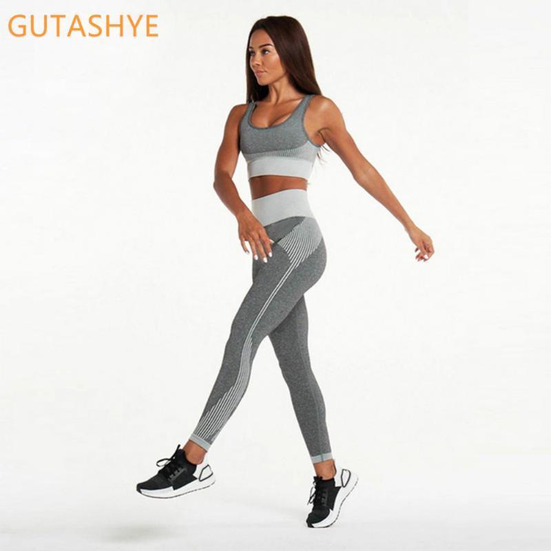 GUTA Seamless Yoga Set Women Fitness Clothing Sportswear Woman Gym Leggings Padded Push-up Strappy Sports Bra 2 Pcs Sports Suits1, Set gray
GUTA Seamless Yoga Set Women Fitness Clothing Sportswear Woman Gym Leggings Padded Push-up Strappy Sports Bra 2 Pcs Sports Suits1, Set gray