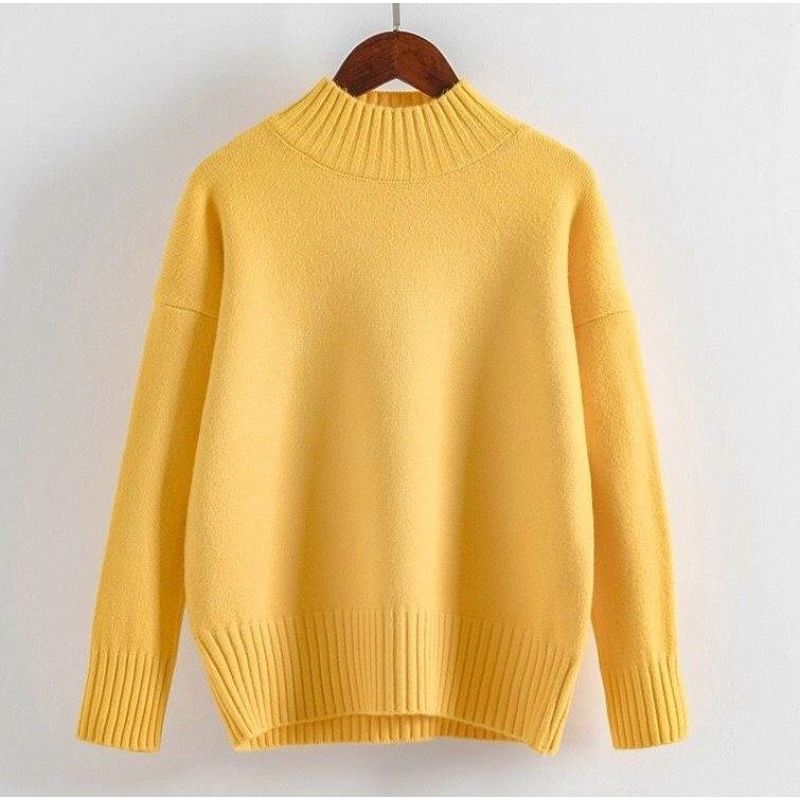 Casual Turtleneck Pullover Sweaters Women Autumn Winter Long Sleeve Warm Knitted Jumper Elegant Loose White Female Sweaters 201111wtt
