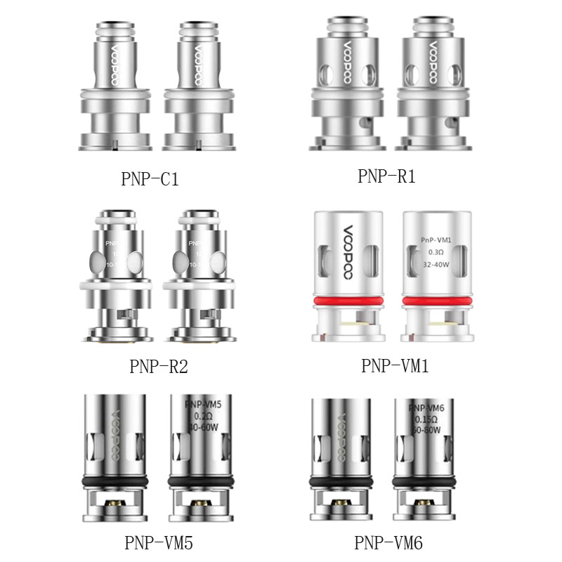 VOOPOO PnP Coils 100% Original PnP-R2 R1 C1 PnP-VM1 VM5 VM6 Replacement Coil for VINCI R Drag X Kit DHL Free
VOOPOO PnP Coils 100% Original PnP-R2 R1 C1 PnP-VM1 VM5 VM6 Replacement Coil for VINCI R Drag X Kit DHL Free